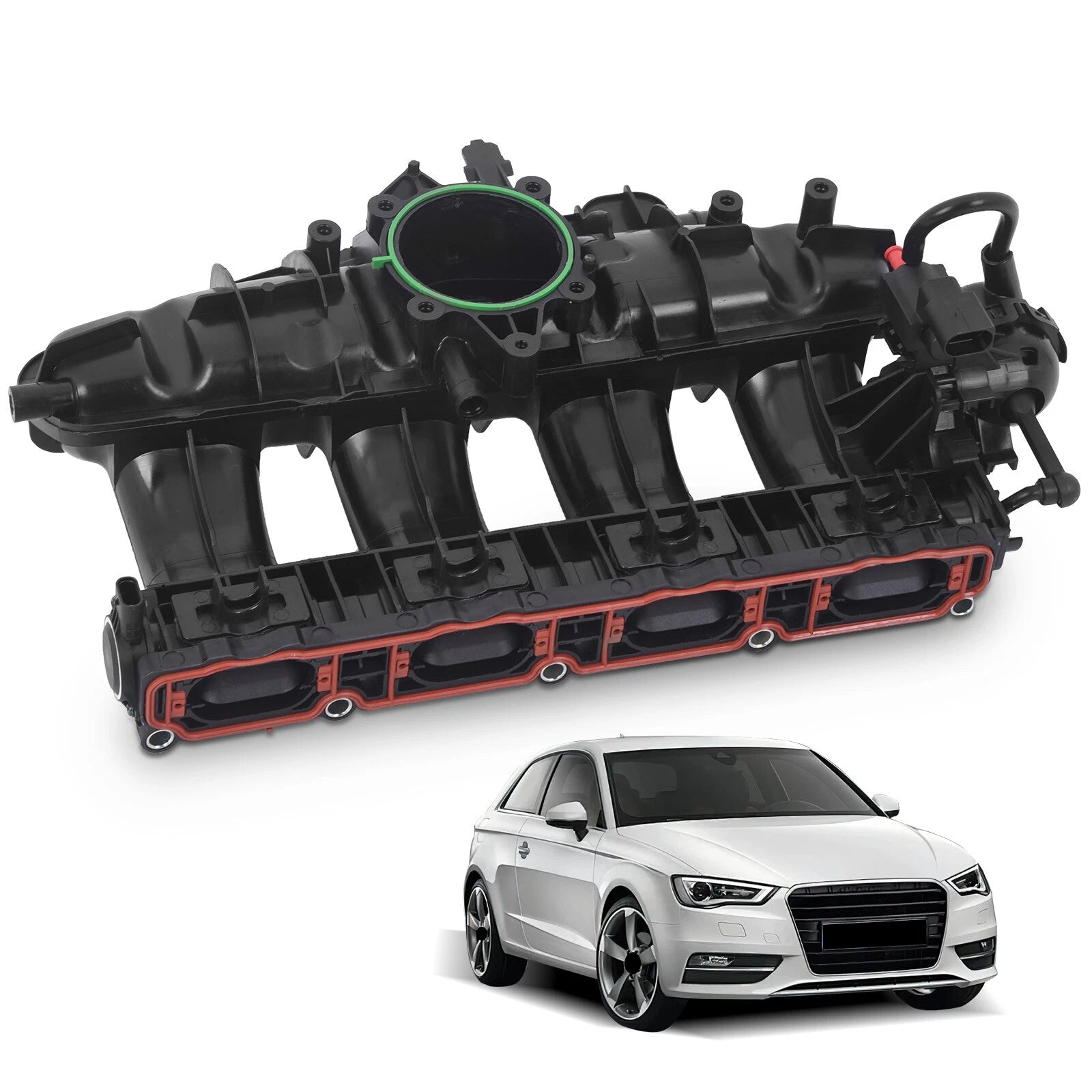 Intake Manifold with Sensor & Solenoid Valve for VW CC Tiguan (2009–2017)
