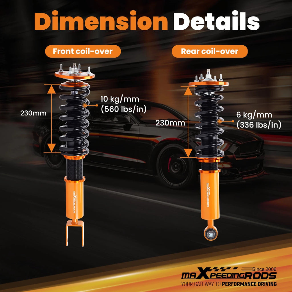 Coilovers Suspension Set for Jaguar XF (2007-2015) 24-Way Adjustable Dampers
