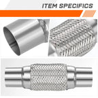 10" Stainless Steel Flex Tube Exhaust Pipe for Universal Applications
