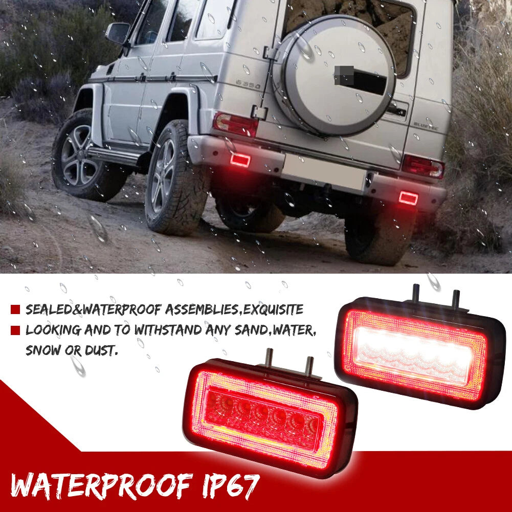 Smoked Lens LED Rear Bumper Reverse Fog Lamps for Mercedes G Class (2002–2018)