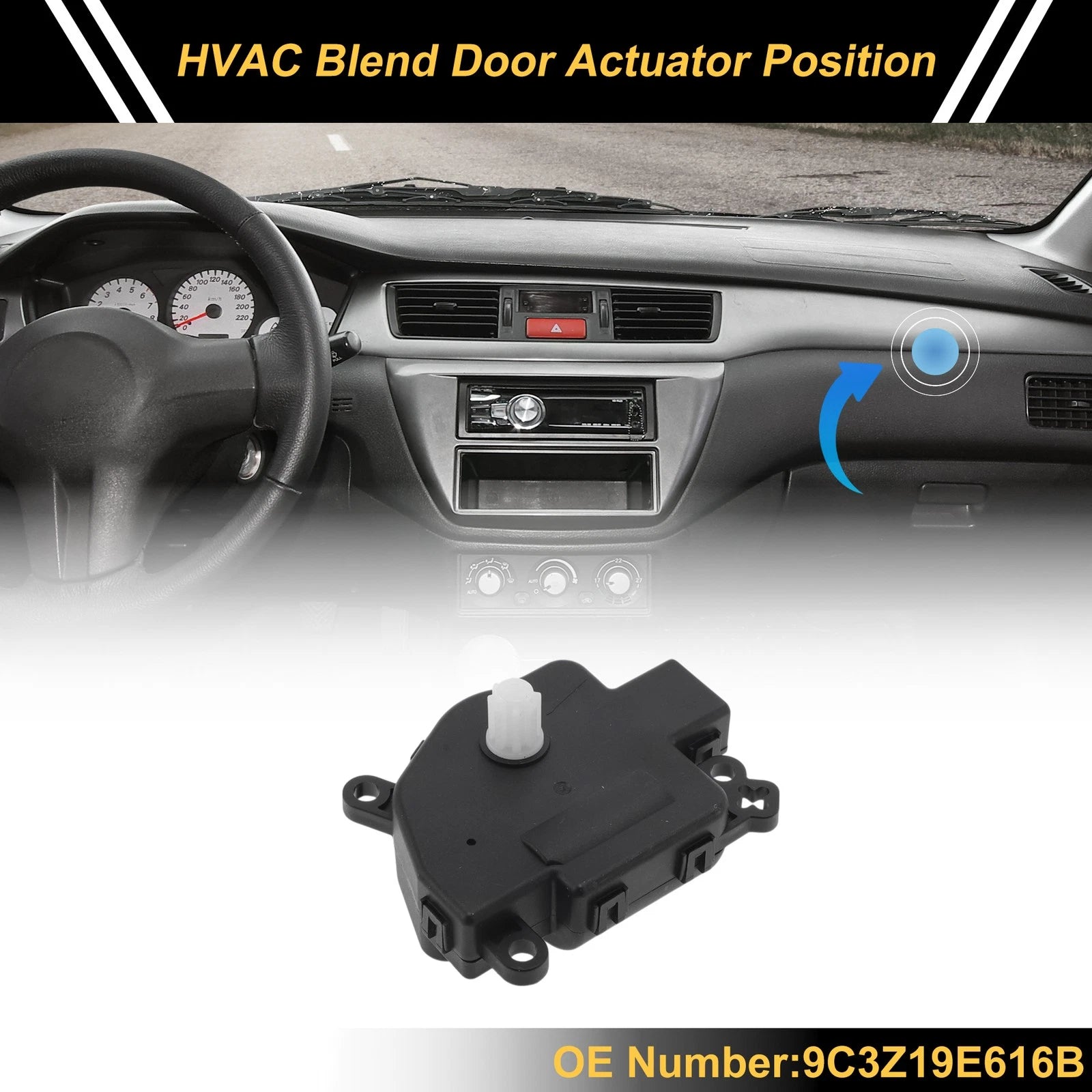 HVAC Heater Blend Door Actuator for Ford F-250 Super Duty (2010) No. 9C3Z19E616B