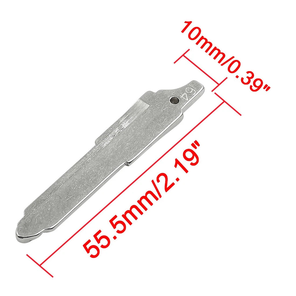 10pcs Metal Uncut Insert Blank Blade Key for Mazda 6 (2003–2012)