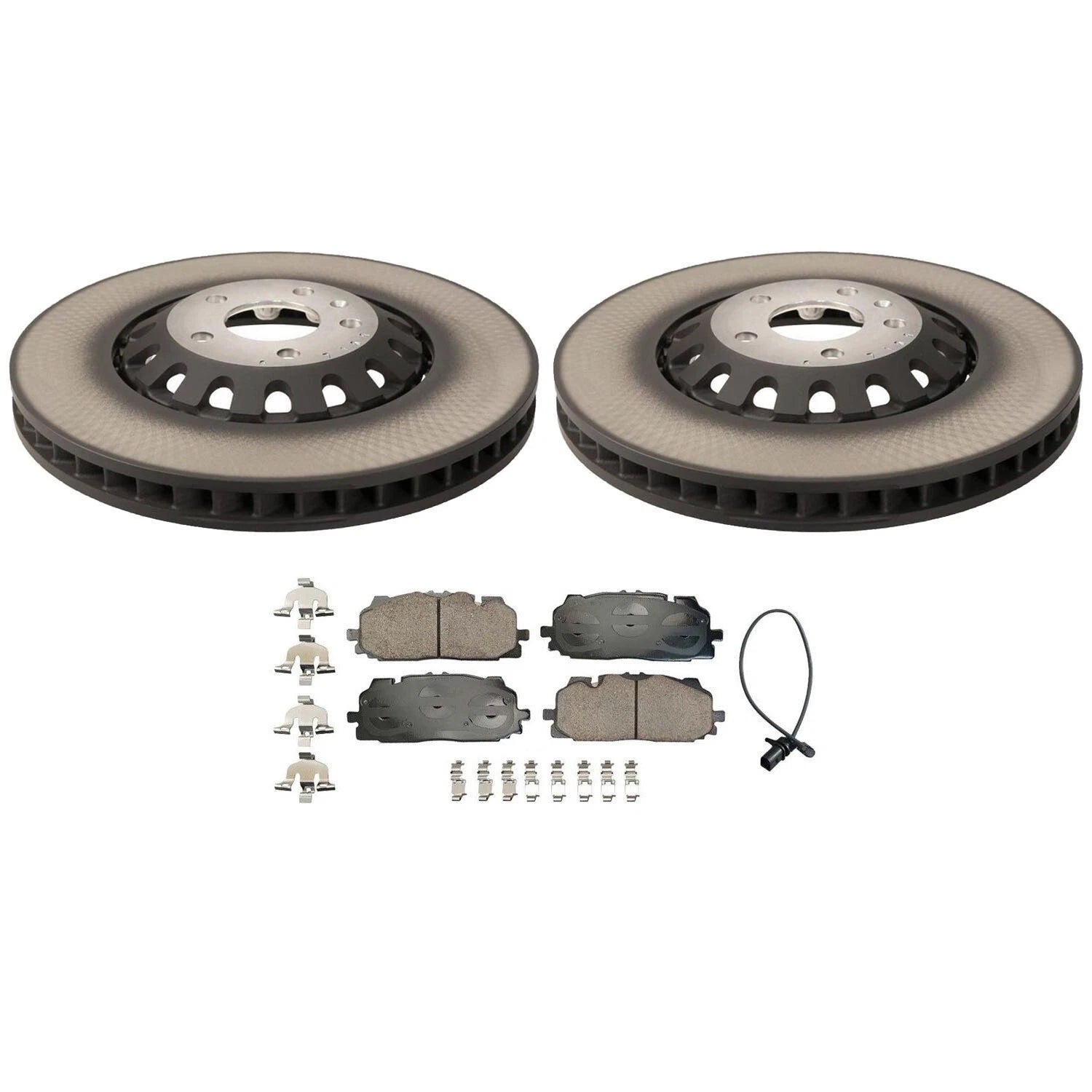 Front Brake Kit 375mm Disc Rotors & Akebono Pads for Audi Q7 (2007–2015)