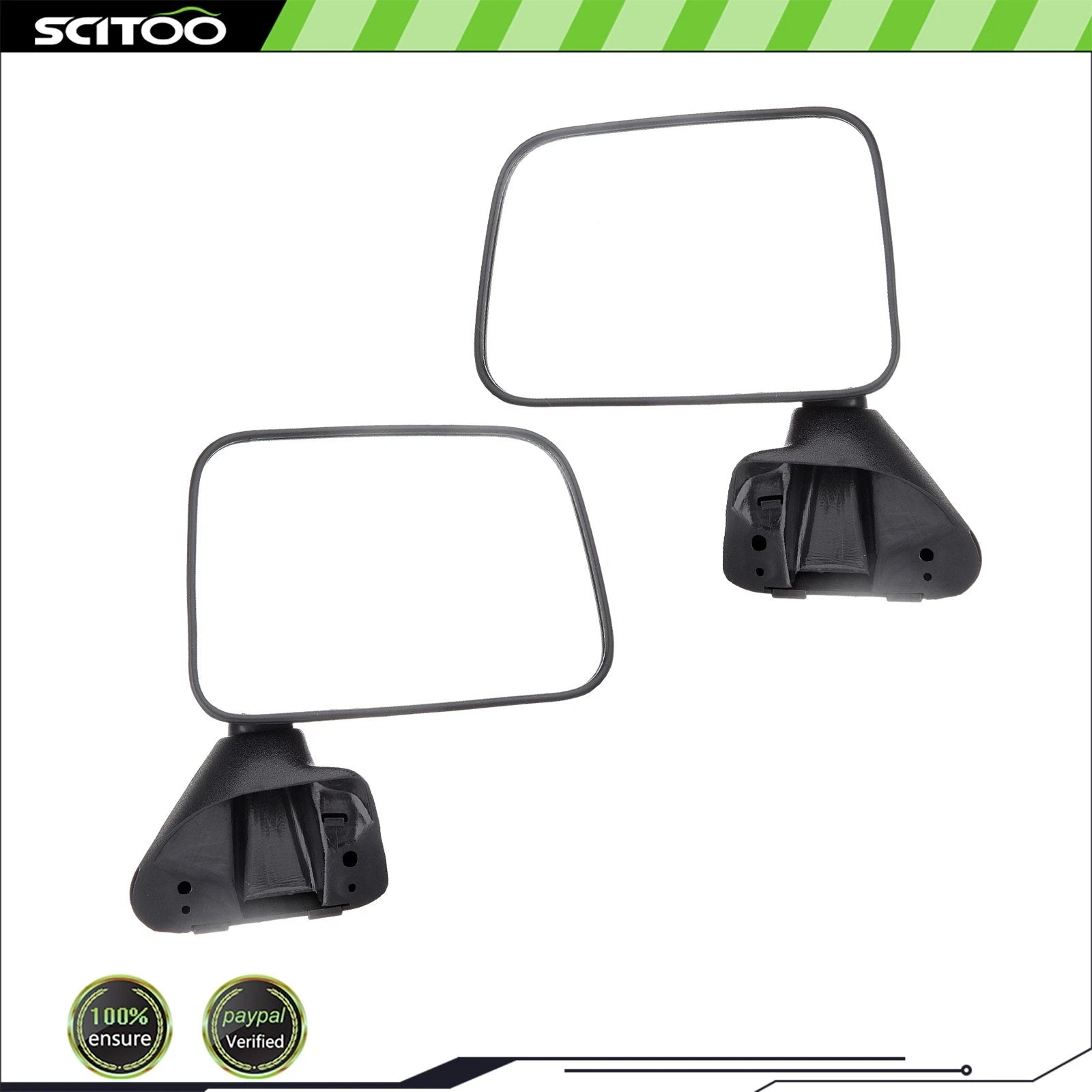 Mirror Set for Toyota Pickup (1989–1995) Manual Folding Textured Black