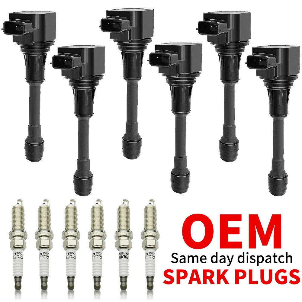 6X Ignition Coil + 6X Spark Plug for Nissan Maxima V6 3.5L (2009–2019) UF550 C1670