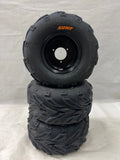 Set of 2 DWT 18x9.5-8 Black Tires for Honda ATC 70 (1970–1985)