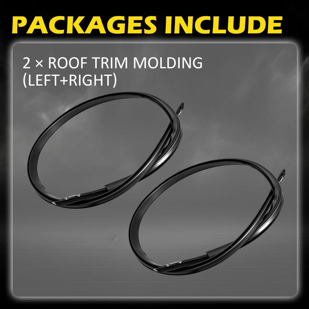 Set of 4 Roof Drip Molding Weather Stripping for Honda Civic & Insight (2016–2021)