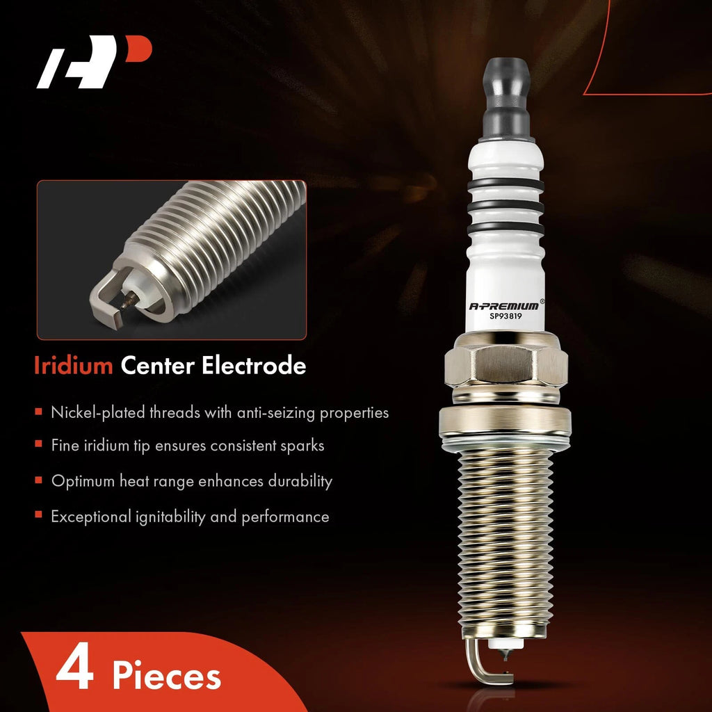 Set of 4 Iridium Platinum Spark Plugs for Kia Niro Hyundai Ioniq (2017–2020)