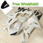 Unpainted White Injection Fairings for Kawasaki Ninja ZX6R ZX636 (2005–2006)