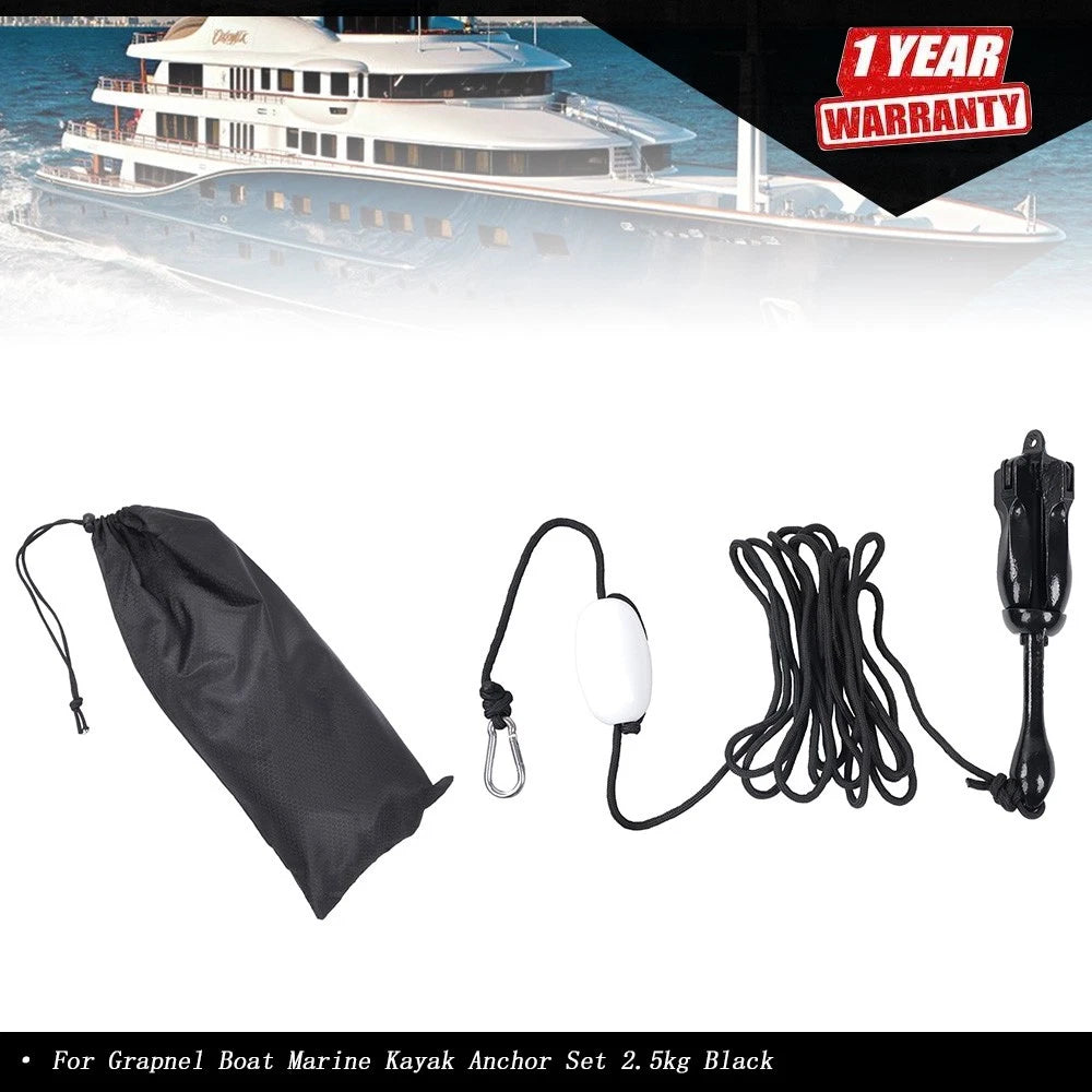 Folding Kayak Anchor Set 2.5kg for Grapnel Boat (USA)