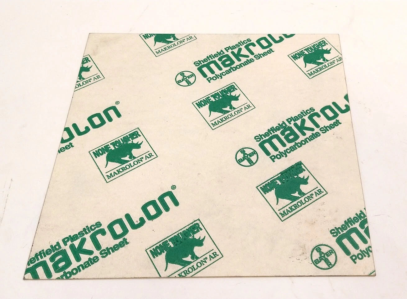 Makrolon AR Abrasion Resistant Polycarbonate Sheet 1ft x 1ft (1/16'' Thick)