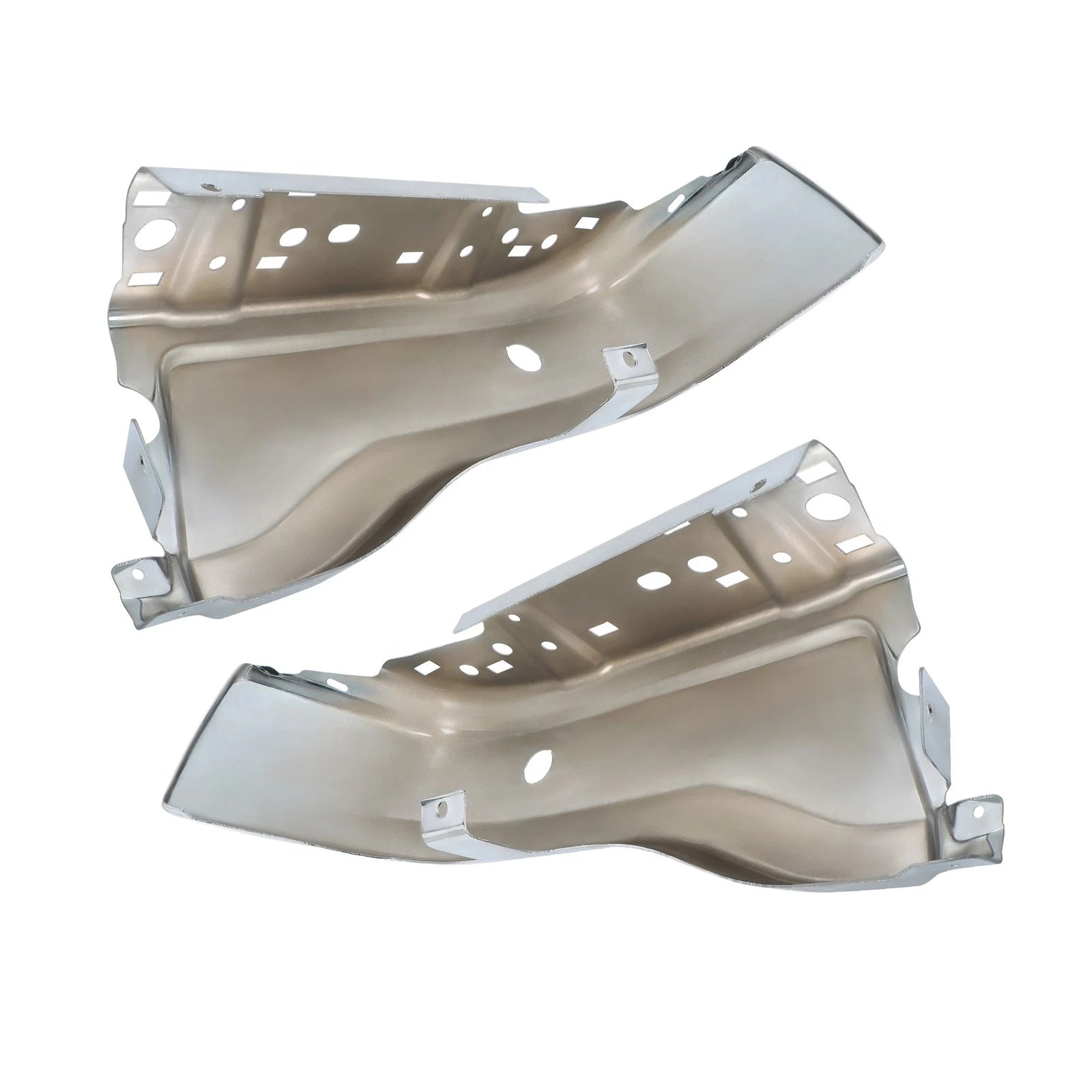 Set of 2 Rear Bumper Ends with Sensor Holes Chrome for Ford Ranger (2019–2023)