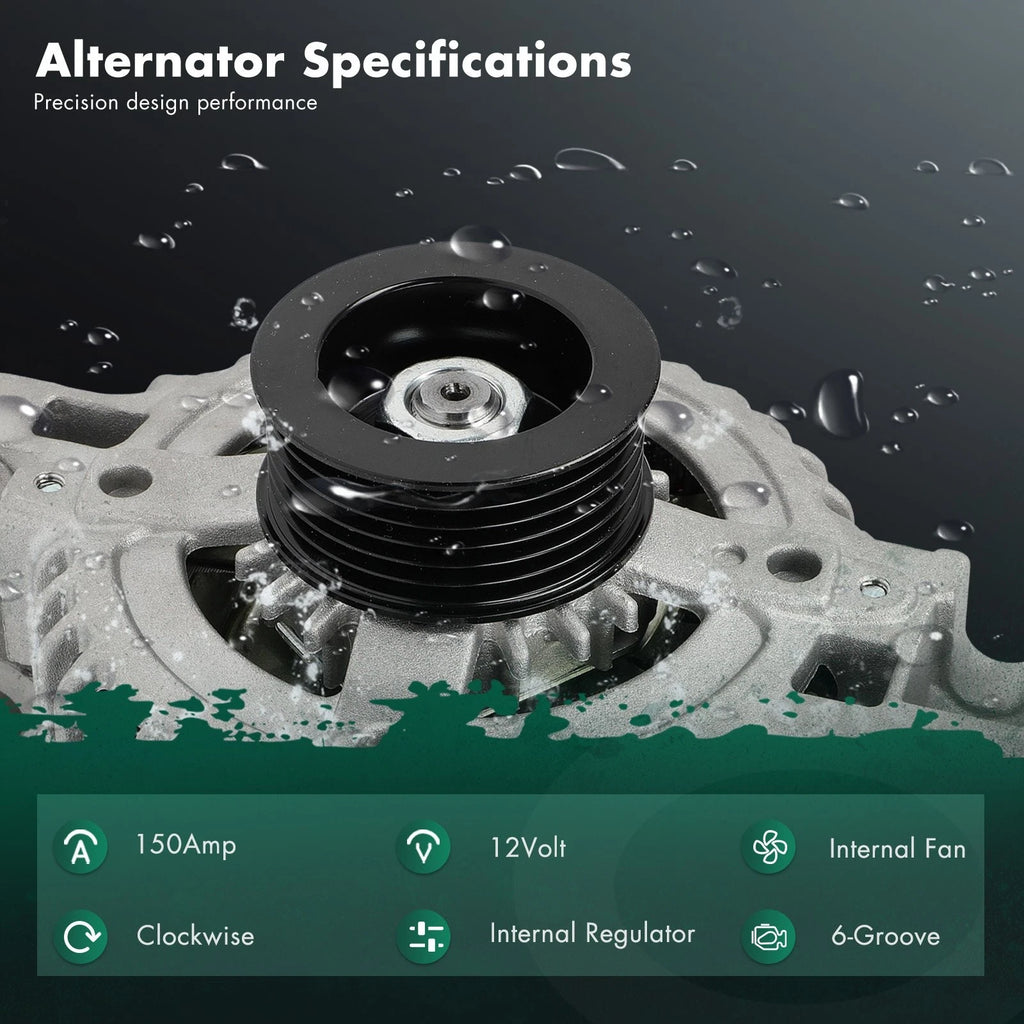 Alternator for Cadillac STS V6 3.6L (2005–2011) 150A 104210-3320 11046