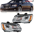 Headlight Set for Chrysler 300 (2011–2014) Halogen Chrome