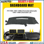 Dash Cover Mat for Chevy Silverado C-K Series (1997–1998) Gray