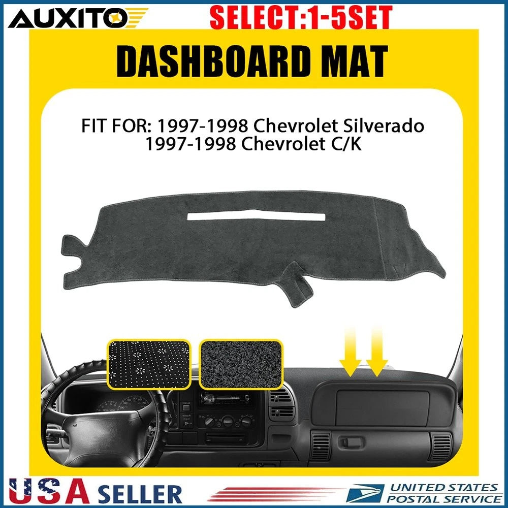 Dash Cover Mat for Chevy Silverado C-K Series (1997–1998) Gray