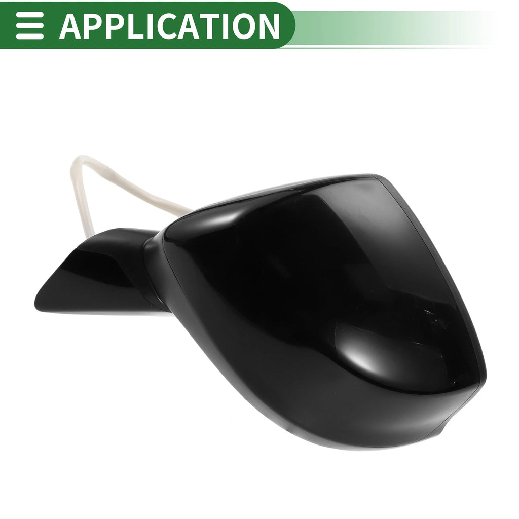 Left Door Mirror for Honda Civic (2012–2015) Manual Folding Gloss Black