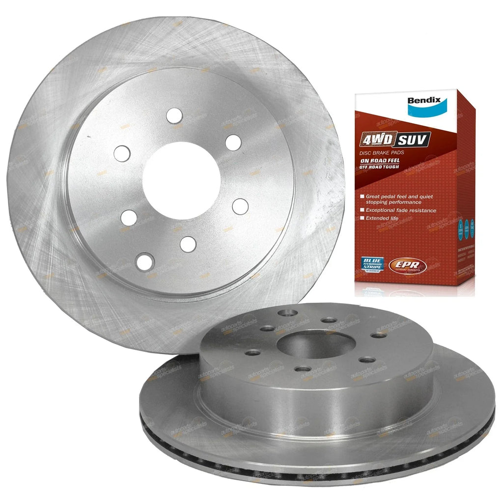 Rear Brake Rotors + Pads for Nissan Pathfinder R51 (2005-2013) 4x4