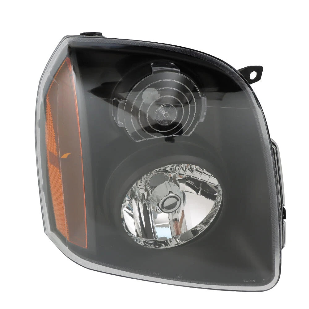 Headlight Assembly for GMC Yukon XL (2007–2014) Halogen Black Clear
