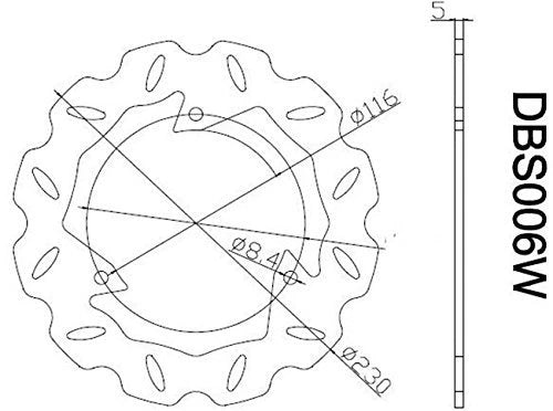 Rear Wheel Brake Disc Rotor for Yamaha TTR250 Skyliner 250 (2000–2003)