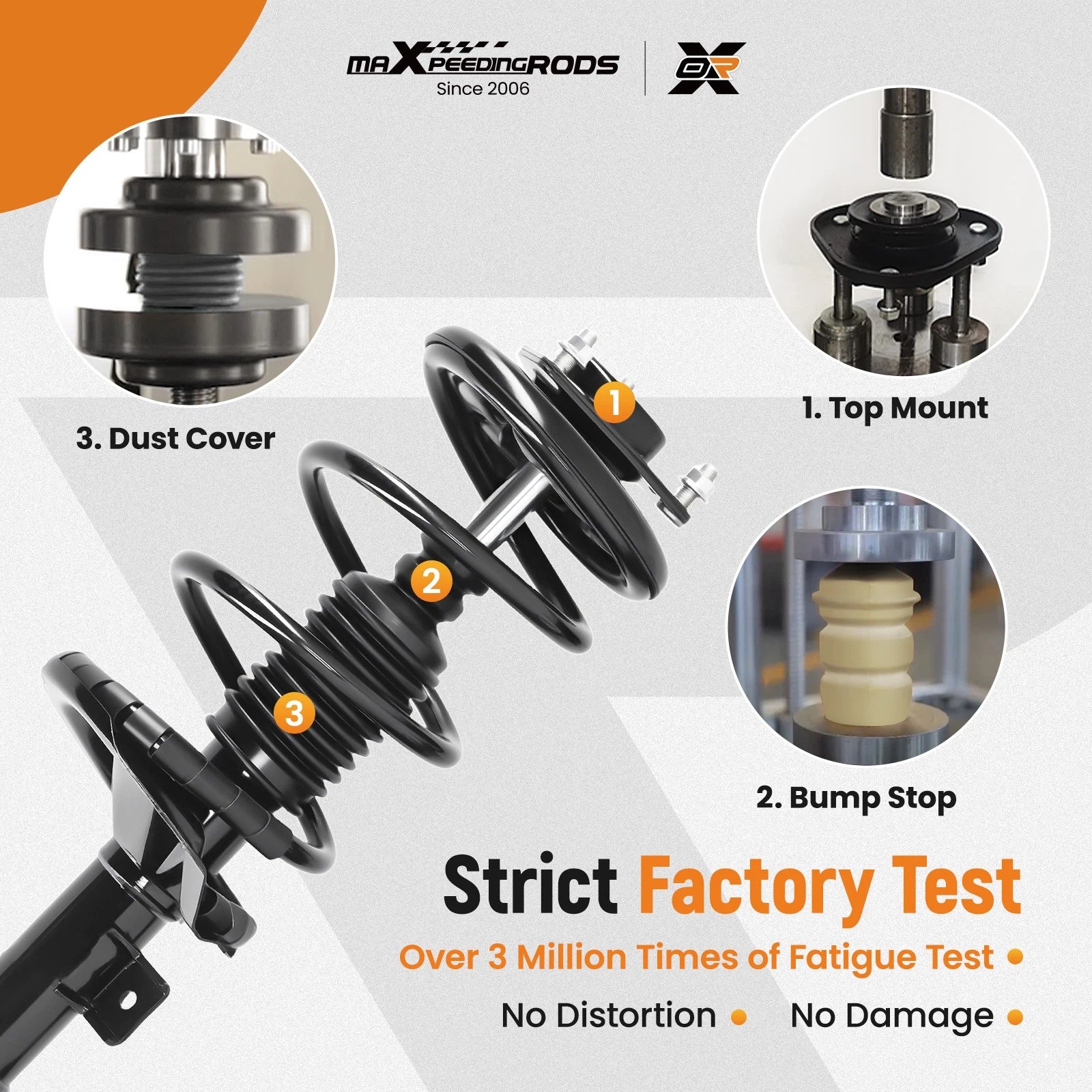 4X Strut Assembly for Mitsubishi Lancer (2008–2010) GTS