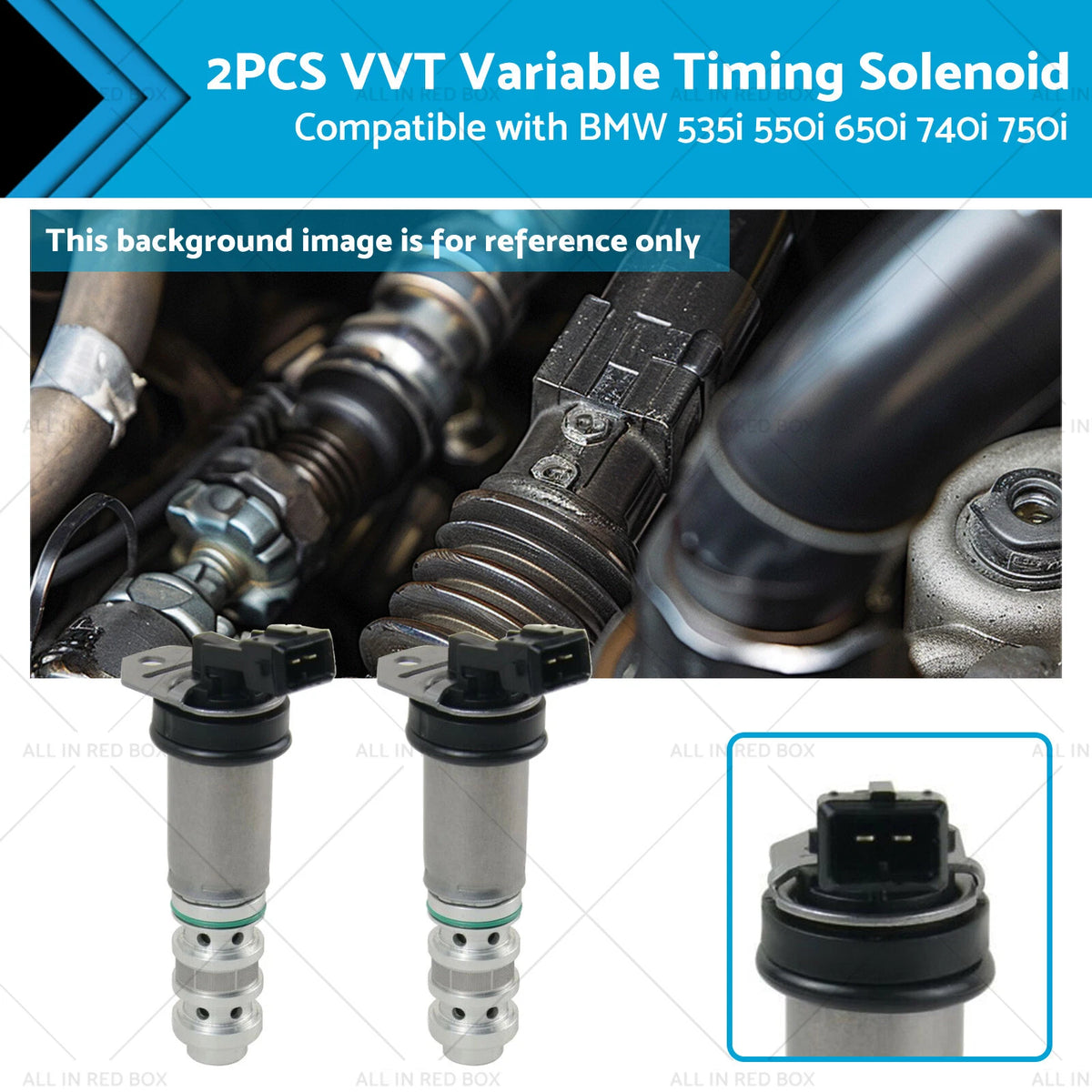 2X VVT Variable Timing Solenoid for BMW 650i 740i 750i 535i 550i