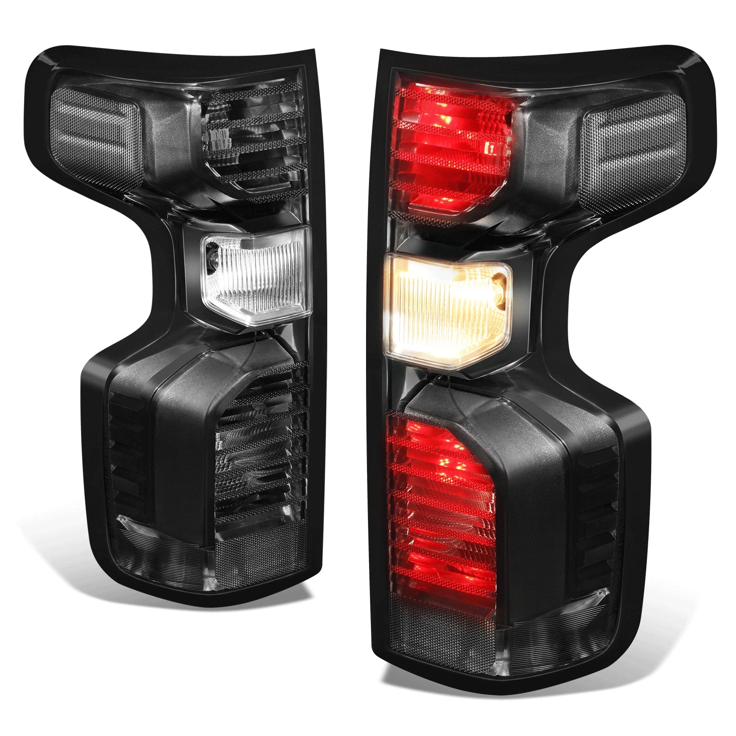 2X Smoked Lens Tail Light Brake Lamps for Silverado 1500 2500HD 3500HD (2019–2024)