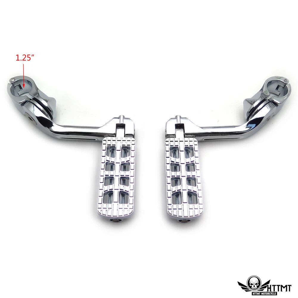 CNC Dominator 5" Highway Foot Peg Clamp Kit 1.25" for Harley Road Glide (2015–2023)