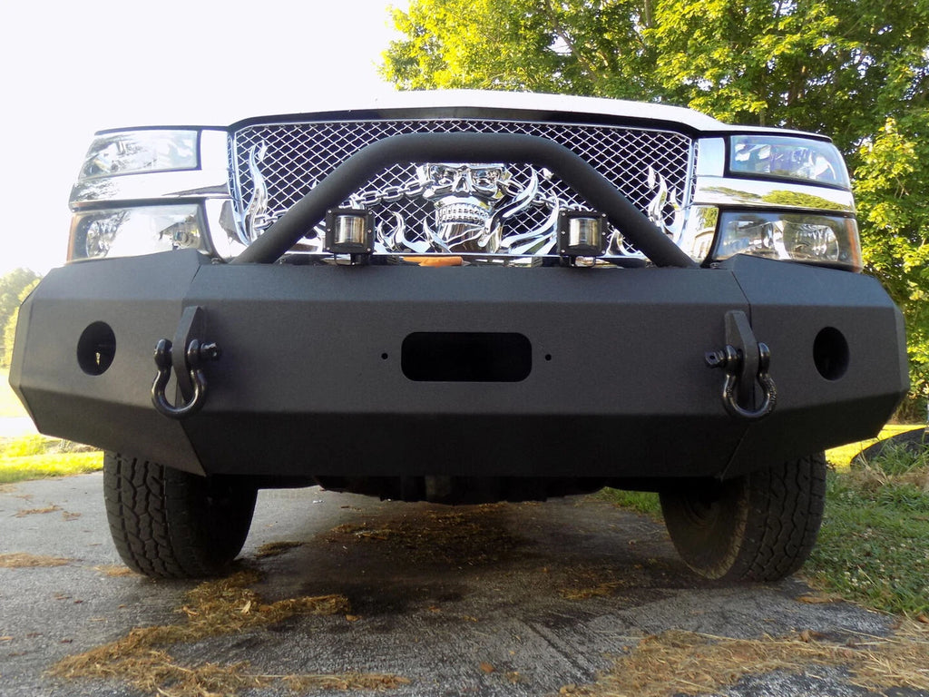 Front Bumper with Winch Plate & Light Hole for Chevy Silverado 1500 (2003–2006)