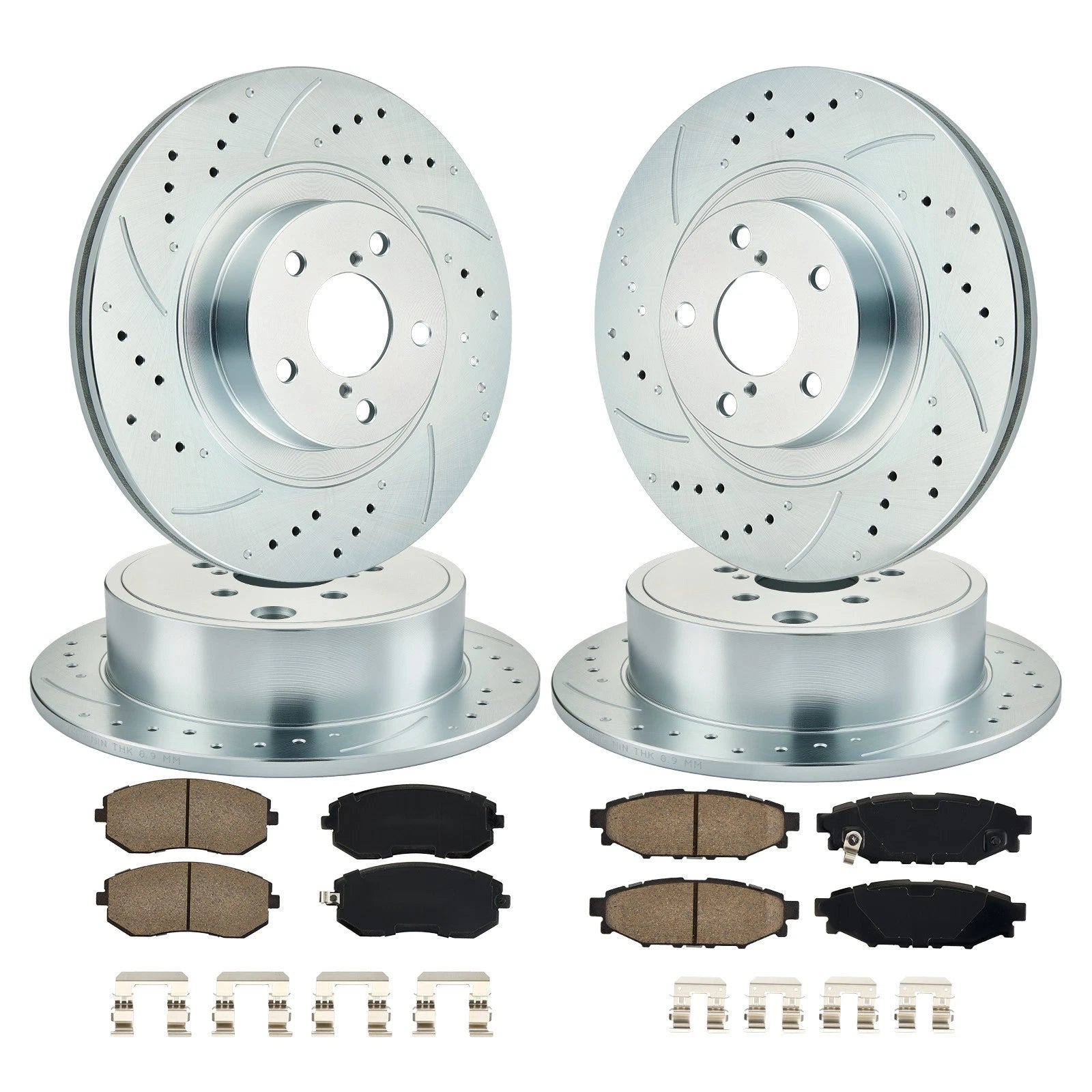 Front Rear Drilled Disc Brake Rotors for 2011-2013 Subaru Forester 2.5L (2011-2013)