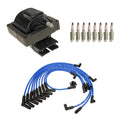 NGK Ignition Coil Wires & 8 Nickel Spark Plugs Kit for Ford Bronco F-150 F-250 (1980–1996)