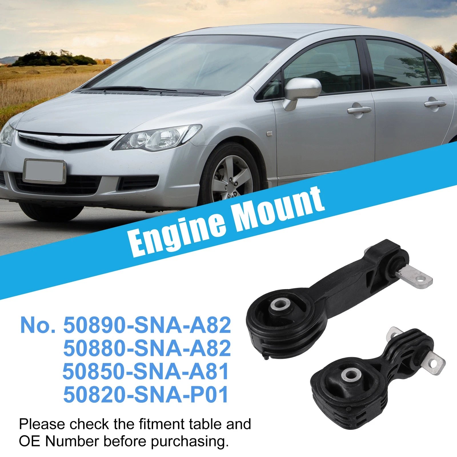 Set of 4 Engine Motor Transmission Mounts No. 50890SNAA81 for Honda Civic 