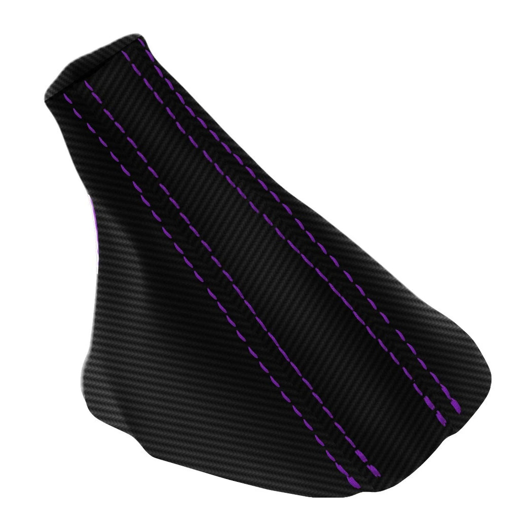 Automatic Shift Boot for Audi Q7 (2007–2015) Carbon Fiber Purple Stitch