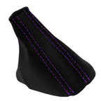 Automatic Shift Boot for Audi Q7 (2007–2015) Carbon Fiber Purple Stitch