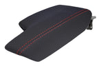 Console Lid Armrest Cover for Subaru Impreza (2017–2020) Carbon Fiber Red Stitch