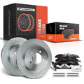 2Pcs Rear Drilled Brake Rotors & Pads for Ford Explorer (2002–2010)