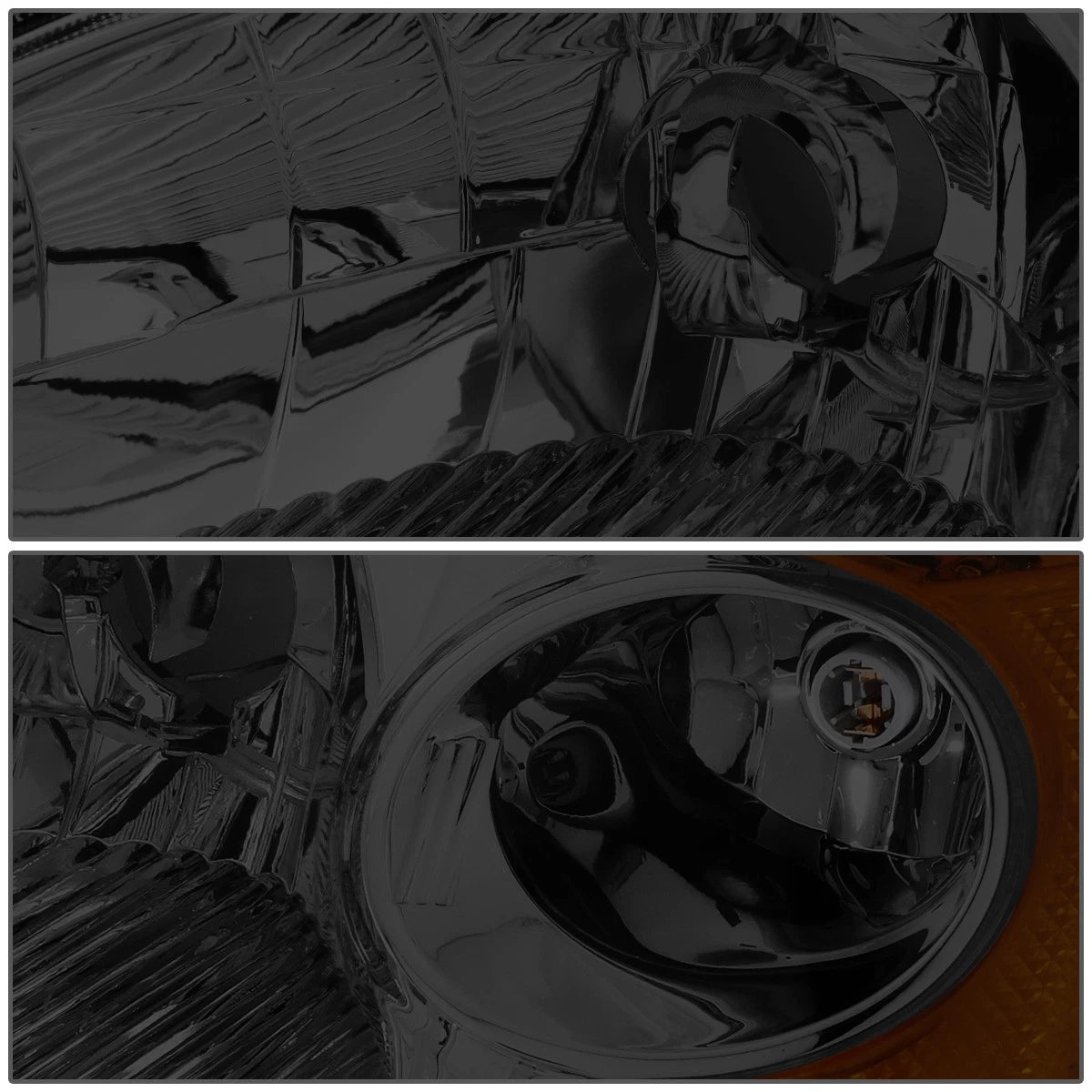 Smoked/Amber Corner Headlight Headlamps for Honda Civic (2001–2003)