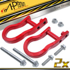 2X Red Tow Hooks for Chevy Silverado 1500 (2007–2018) GMC Sierra 1500