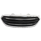 Front Upper Grille Assembly for Ford Taurus (2013–2019) Matte Black Chrome