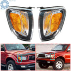 Set of 2 Side Marker Corner Parking Lights for Toyota Tacoma (2001–2004) Chrome
