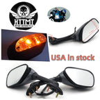 Mirrors w/ Turn Signal for Suzuki GSX-R600 GSXR750 (2006–2012) GSXR1000 (2005–2010)
