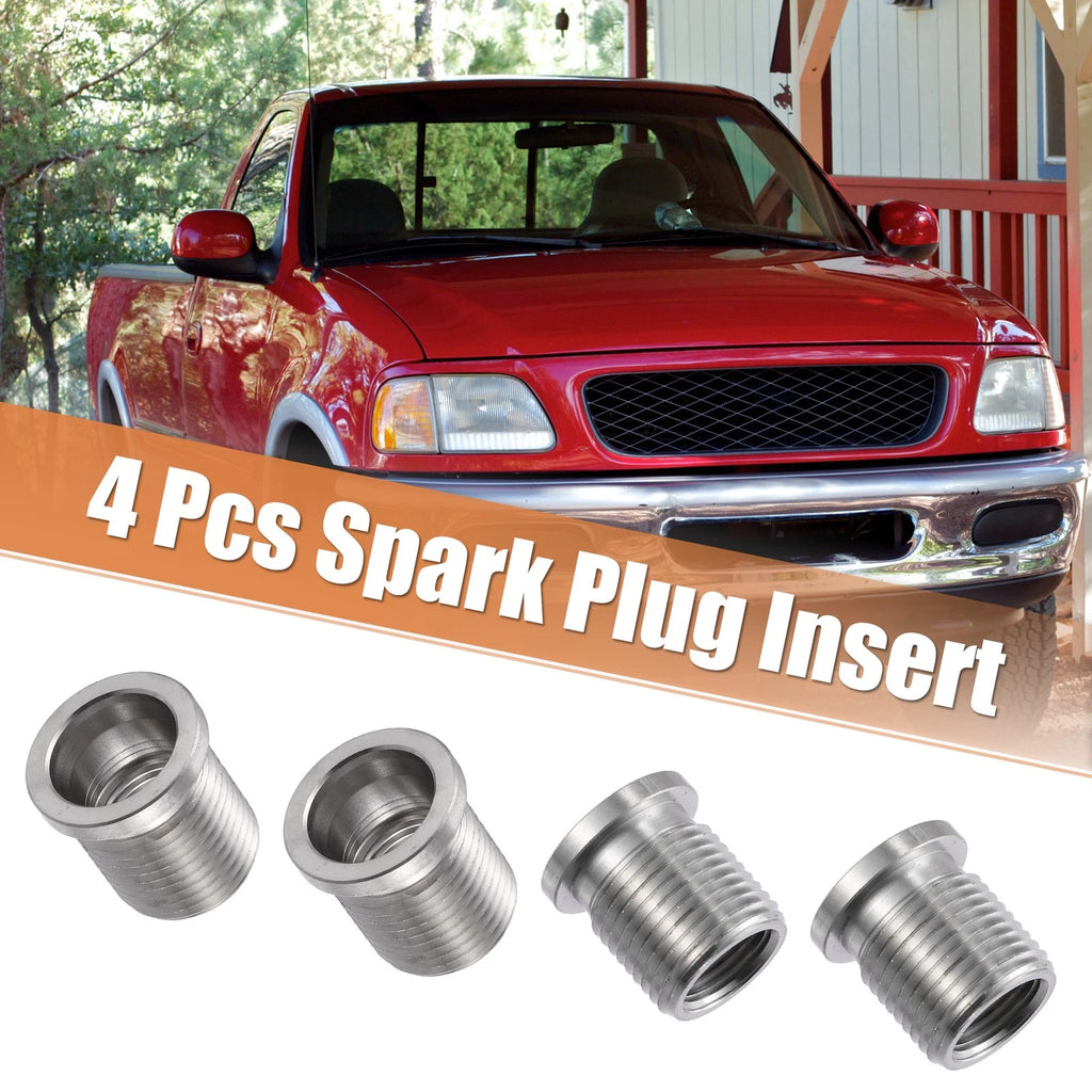 Set of 4 Spark Plug Port Inserts for Ford Triton 4.6L 5.4L 6.8L (1997–2008)