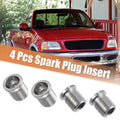Set of 4 Spark Plug Port Inserts for Ford Triton 4.6L 5.4L 6.8L (1997–2008)