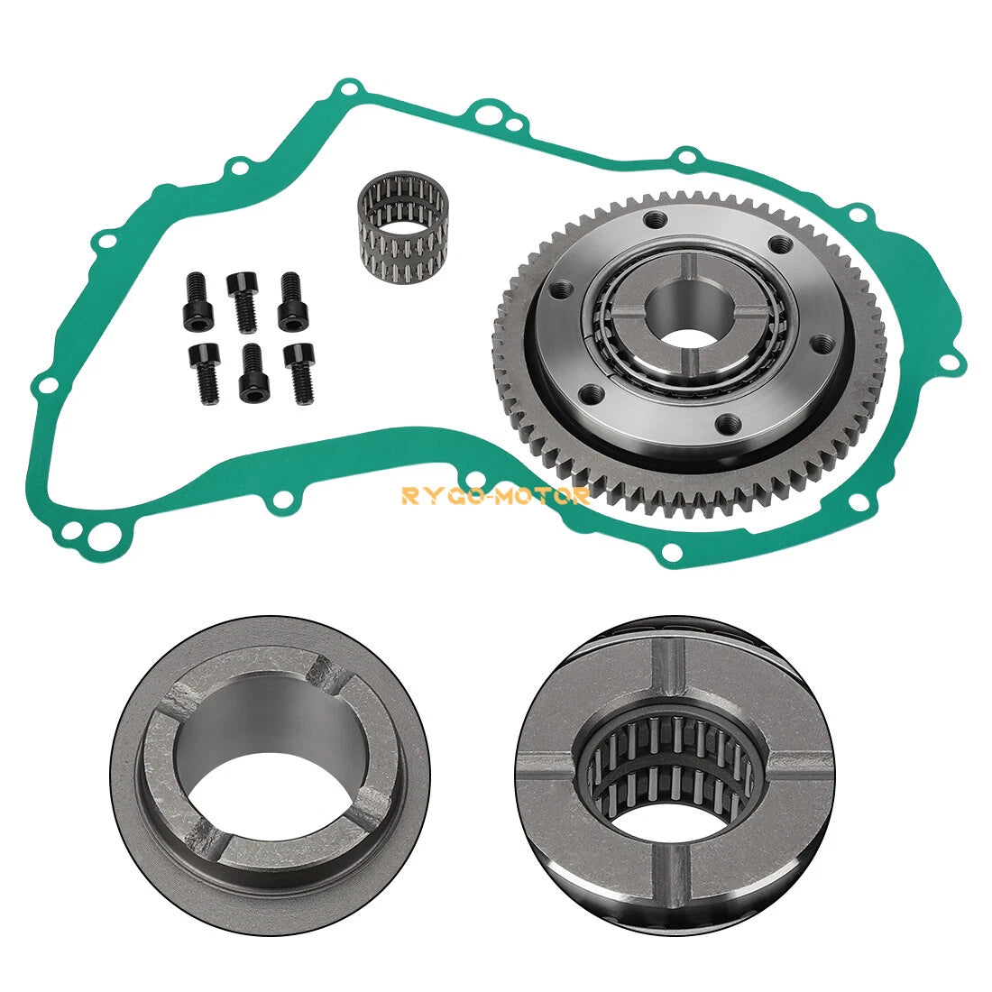 Starter Clutch One Way Gear Bearing Gasket for Yamaha Kodiak 400 (1999)