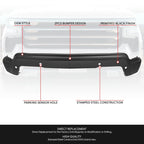 Front Bumper Face Bar for Chevrolet Silverado 1500 (2022–2025) - Black, Sensor Hole