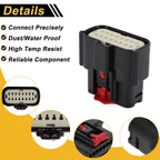 1Pc 16 Pins Headlight Connector Plug for Ford (No. 33482-8601)