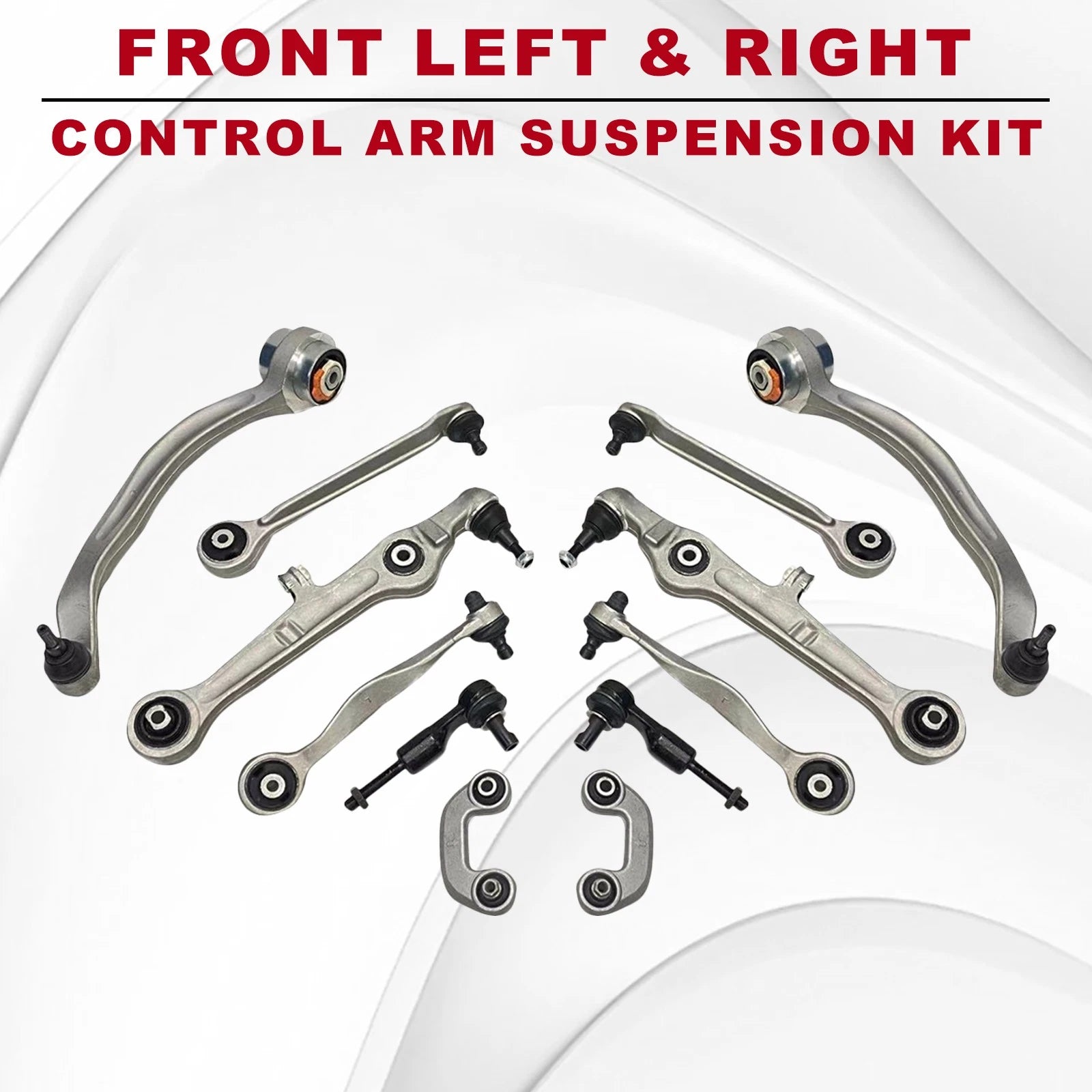 Set of 12 Control Arms & Sway Bar Links for Audi A4 (2000-2008)