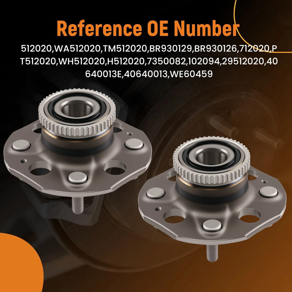 Pair Rear Wheel Bearing Hub Assembly for Honda Accord (1994–1997) 2122911