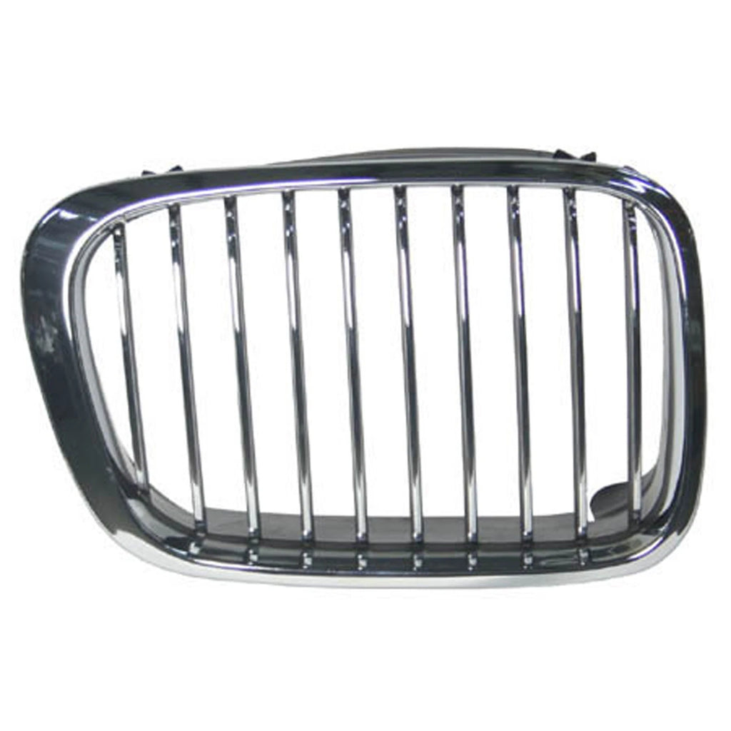 Replacement Chrome Plastic Passenger Side Hood-Mounted Grille