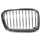 Replacement Chrome Plastic Passenger Side Hood-Mounted Grille